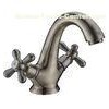 Classic Antique Bronze Plated 2 Handle Basin Tap Faucet Mixer With Single Hole