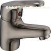 One Handle Deck Mounted Brushed Nickel Basin Tap Faucets , Antique Brass Bathroom Faucets