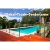 Clear Flat 8mm 10mm Semi Frameless Pool Fence Glass Balcony Railings