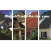 Shingle System Steel Roofing Tiles Green Color Coated , House Exterior Roofing Tiles