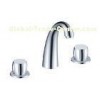 Deck Mounted Brass Basin Mixer Faucet Mixer Taps with Three Holes