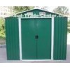 Green Apex Metal Garden Shed / Tools Storage Sheds With Color Steel Sheet