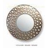 Interior Round Art Glass Mirror With Deep-Carving 3D Effects For Residential