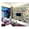 Tempered Laminated Decorative Glass Panel With Leaf Design For Sliding Door