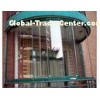 Bent Laminated Tempered Glass For Curtain Wall , Toughened , Green / Blue With CCC & ISO