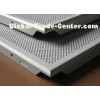 Moisture - Proof And Fireproof round hole Perforated metal false ceiling tile 600 x 600 for Offices
