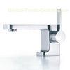 Polished Chrome Deck Mounted Basin Low Pressure Tap Faucets With Clavate Handle Switch