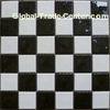 Black Mix White Blending Ceramic Mosaic Tiles , Mesh Dotted Furniture Tile