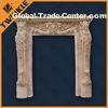 Beige Stone Door Surrounds Exquiste Statue Carved / Marble Door Frame