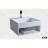 Wall Hung Solid Surface Basin Matt Finish European Popular Design