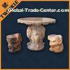 Beige Carved Marble Garden Ornaments With Outdoor Decor Bench And Table
