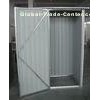 Single Swing Door Yard Storage Sheds / Prefab Iron DIY Metal Shed Prototype