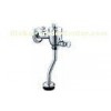 Chrome Brass Bathroom Sink Faucets / Self-Closing Urinal Flush Valve , 0.05 - 0.9MPA