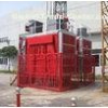 Red Painted Double Cage Building Site Hoist Equipment 1600kg , Building Materials Lift