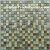 Square Strip Mix Stone Glass Mosaic Tile For Interior Decoration 23x23mm