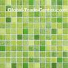 Green Mix Glazed Ceramic Mosaic Tiles 315x294 mm For Kitchen Wall