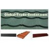 Arc / Roman Colorful Stone Coated Metal Roofing Tile , decorative Exterior roof Tiles