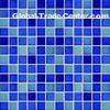 Blue / Green Glossy Ceramic Mosaic Tiles For Exterior Wall 23x23mm