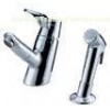 Sink Mounted Brass Two Hole Bathroom Faucet , Unique Pull Out Shower Tap
