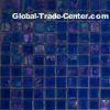 15x15x4mm Dark Blue Ceramic Jade Galaxy Glass Mosaic Tiles For Kitchen Wall