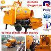 JBT40-P1 customer's favourite 15m3/h 2wheels mixing & transferring drum concrete mixer machine
