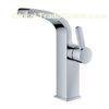 Contemporary Single Handle Basin Mixer Faucet , Deck Mounted Bathroom Sink Mixer