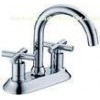 Chrome Polished Basin Mixer Faucet with Two Handles for Bathtub , European Style