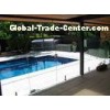 High Security Decorative Glass Pool Fencing With Australian Standard / CE