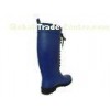 Lace Up Rubber Rain Boot