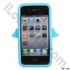 Angel Smile Face Soft Silicon Cases For iPhone 4-Light Blue