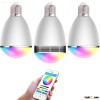 Wireless Bluetooth 4.0 Speaker 6W 0.1A E27 RGB Smart LED Light Bulb Lamp Audio Speaker LED Light Lam