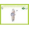 Classic Japan Movement Quartz Women Watches With White Print Band / Lady Wristwatch