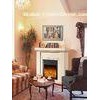 European White Antique Imitation Marble Fireplace with Remote Control
