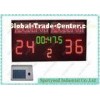 Red / Yellow Handball Scoreboard With Team Name , Aluminum Housing 160cm x 80cm