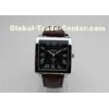Square Gents Wrist Watches analog alloy leather strap Roman Number dial