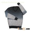 2016 men's v-neck pullover striped tie dye printing sweater