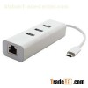 USB 3.1 Type-C To USB3.0 Hub With RJ45