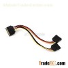 SATA 15Pin Male To 2 Female Y Splitter Cable