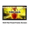 Front 49 X 87inch Fixed Frame Projection Screen For Office / Stage