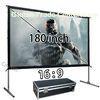 Home Outdoor Fast Fold Projection Screen 180inch , Collapsible Projection Screen Portable