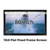 Home Theater Room Flat Projection Screen 80inch , DIY Flat Fixed Frame Wall Mount Projection Screens