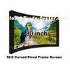 Brightness Matt White 3D Projector Projection Screen 80 inch Curved Fixed Frame Wall Mount Screens