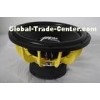 Yellow 38 CM SPL Car Subwoofers Dual Heavy Ferrite Magnet Match Dual Yellow Stitch