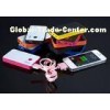 Black / White 3000mah Portable Dual USB Power Bank For Phones / IPAD