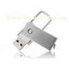 High Speed Metal USB Flash Drive Disk Twist Silver With Little Keyring