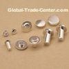 Pure Silver Contacts Electrical Solid Moving Contact Tips , Round Head Copper Rivets