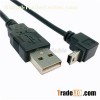 USB 2.0 A To Down Angle Mini B Cable