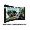 Full HD 100" Round Projection Screen With 4 Sides Black Velevt Frames