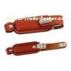 Stylish Leather USB 32GB Flash Drive Logo Customized For Business Gift