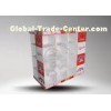 Four side facing cardboard pallet display shelf with brand logo for T-shirt
